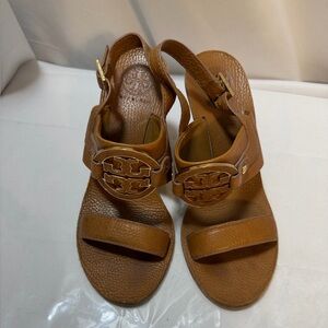 Tory Burch Brown Leather Sandals